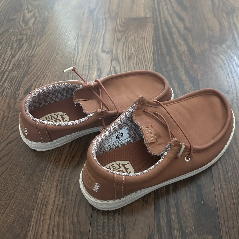 Hey Dude Kids' Tan/Brown Slip-On Moccasin Sneakers